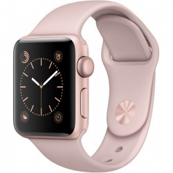 Apple Watch Series 2 38mm Rose Gold Aluminum Case with Pink Sand Sport Band MNNY2