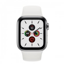 Apple Watch Series 5 LTE 44mm Steel w. White b.- Steel (MWW22) 