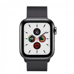 Apple Watch Series 5 LTE 44mm Space Black Steel w. Space Black Milanese Loop - Space Black Steel (MWW82)