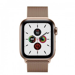 Apple Watch Series 5 LTE 44mm Gold Steel w. Gold Milanese Loop - Gold Steel (MWWV2)