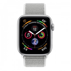 Apple Watch Series 4 (GPS+Cellular) 44mm Silver  Stainless Steel w. Seashell Sport Loop (MTUF2, MTVC2)