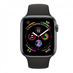 Apple Watch Series 4 (GPS+Cellular) 40mm Space Black Stainless Steel Case With Blk Sport B. (MTUN2)