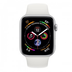 Apple Watch Series 4 (GPS+Cellular) 40mm Stainless Steel Case With White Sport Band (MTUL2)