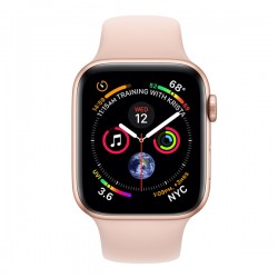 Apple Watch Series 4 (GPS+Cellular) 40mm Gold Stainless Steel Case with Stone Sport Band (MTUR2)