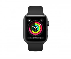 Apple Watch Series 3 (GPS+ Cellular) 42mm Space Gray Aluminium Case with Black Sport Band (MTF32)
