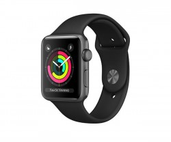 Apple Watch Series 3 (GPS+ Cellular) 42mm Space Gray Aluminium Case with Black Sport Band (MTF32)