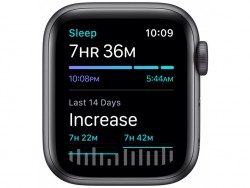 Apple Watch SE GPS 44mm Space Gray Aluminum Case with Black Sport Band (MYDT2)