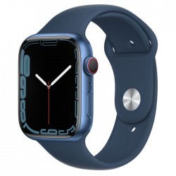 Apple Watch Series 7 (GPS + Cellular) 45mm Blue Aluminum Case With Blue Sport Band (MKJT3/MKJA3)