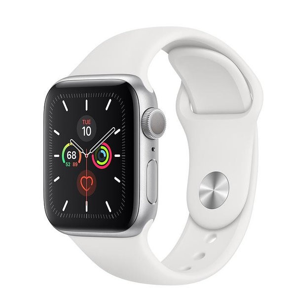 Apple Watch Series 5 LTE 44mm Silver Aluminum w. White b.- Silver Aluminum (MWVD2)