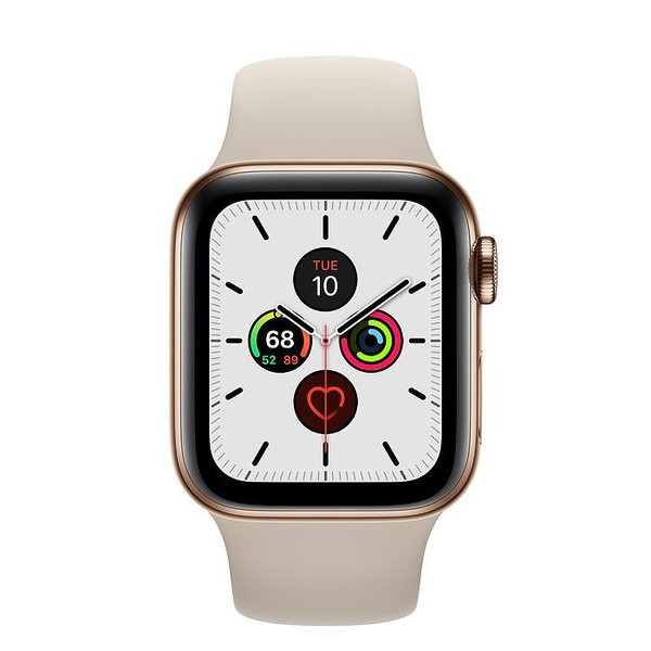 Apple Watch Series 5 LTE 40mm Gold Steel w. Stone b.- Gold Steel (MWWU2)