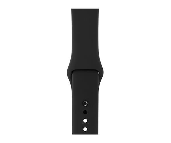 Apple Watch Series 3 (GPS) 38mm Space Gray Aluminium Case w. Black Sport B. Model A1858 (MTF02)
