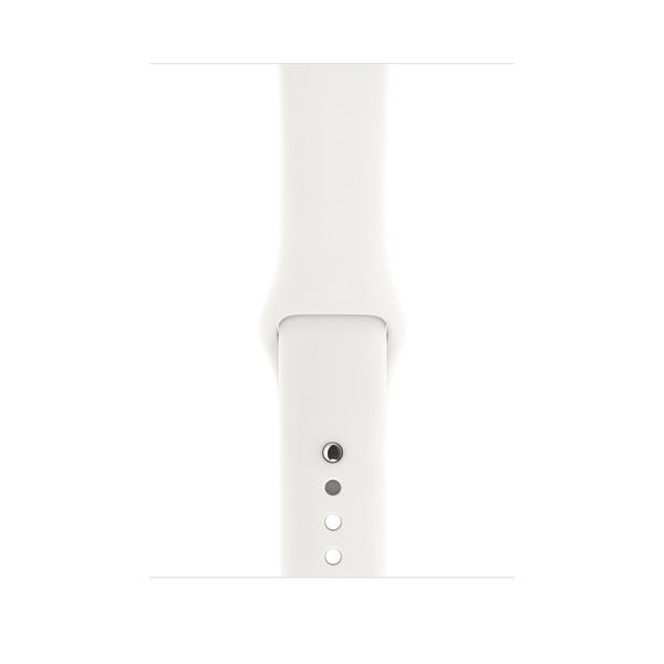 Apple Watch Series 3 (GPS+ Cellular) 38mm Silver Aluminium Case with White Sport Band (MTGG2)