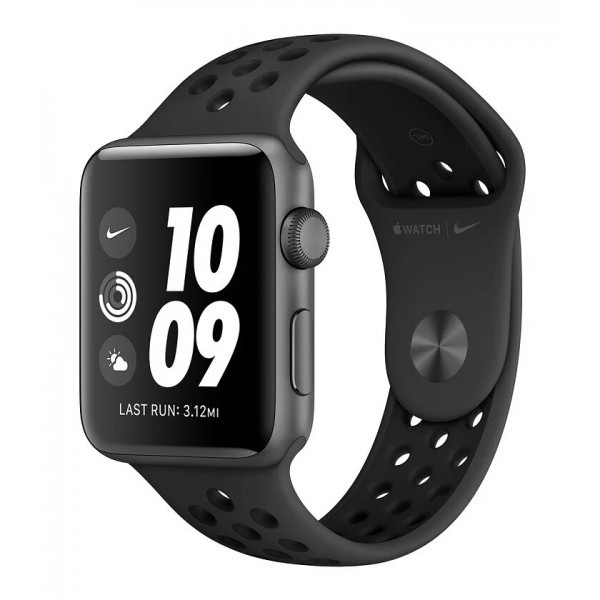 Apple Watch Series 3 Nike+ (GPS) 38mm Space Gray Aluminium w. Anthracite/Black Nike Sport B. (MTF12)