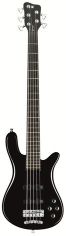 WARWICK Teambuilt Pro Series Corvette Ash, 5-String, A/A, (Nirvana Black Transparent Satin)