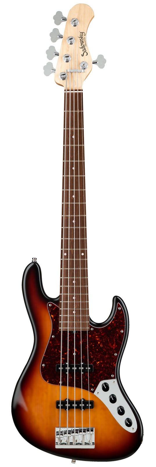 SADOWSKY MetroLine 21-Fret Vintage J/J Bass, Alder, 5-String ('59 Burst Transparent High Polish)