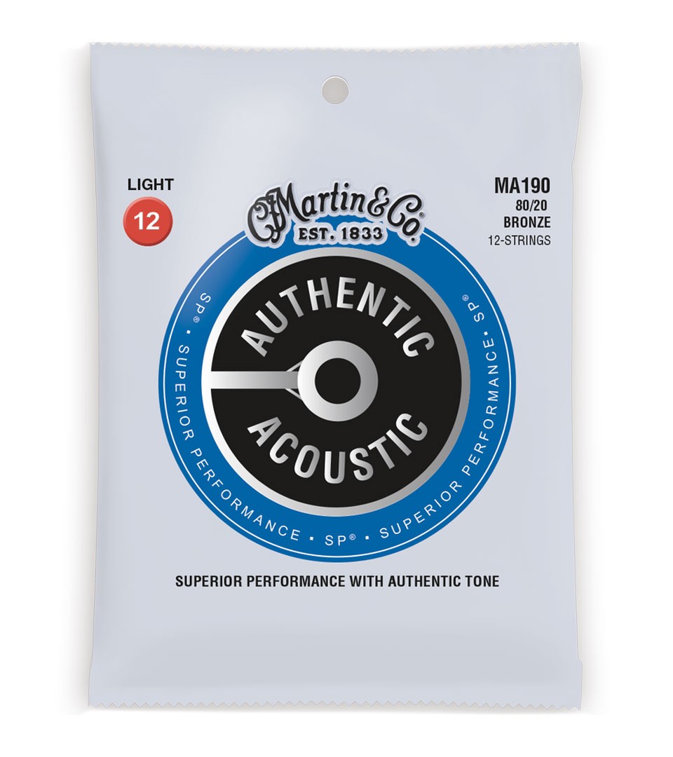 MARTIN MA190 Authentic Acoustic SP 80/20 Bronze Light 12-String (12-54)