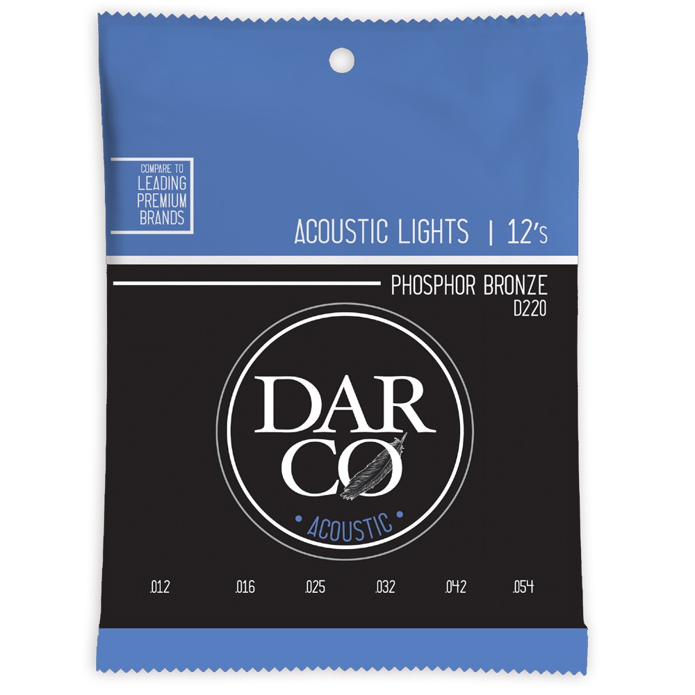 MARTIN D220 Darco Acoustic 92/8 Phosphor Bronze Light (12-54)