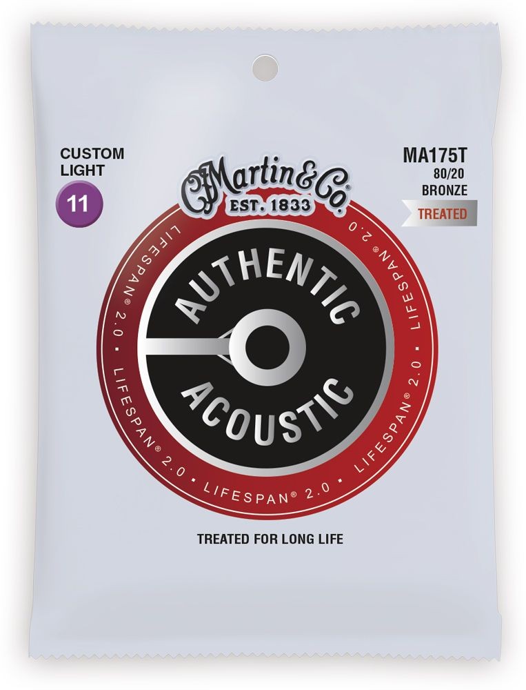 MARTIN MA175T Authentic Acoustic Lifespan 2.0 80/20 Bronze Custom Light (11-52)