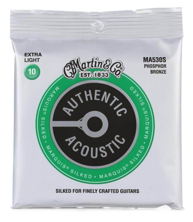 MARTIN MA530S Authentic Acoustic Marquis Silked 92/8 Phosphor Bronze Extra Light (10-47)