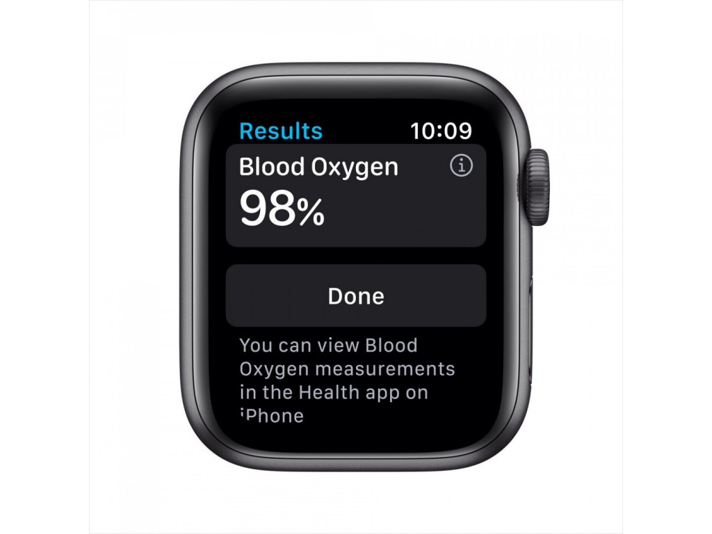 Apple Watch Series 6 GPS 44mm Space Gray Aluminium Case with Black Sport Band (M00H3)