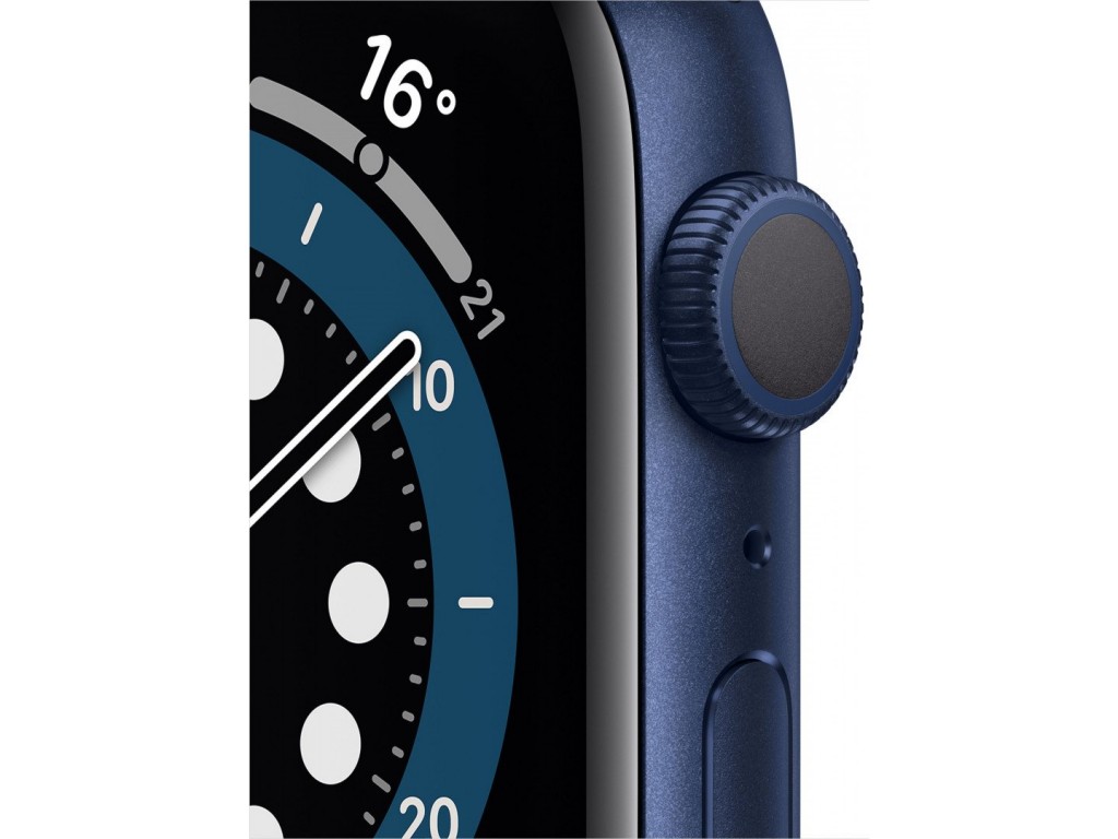 Apple Watch Series 6 GPS 44mm Blue Aluminium Case with Deep Navy Sport Band (M00J3)