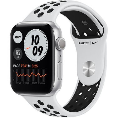 Apple Watch Nike Series 6 GPS 40mm Silver Al Case with Pure Platinum/Black Nike Sport Band (M00T3)
