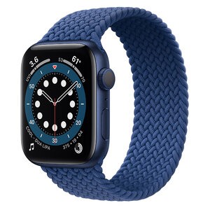 Apple Watch Series 6 GPS 40mm Blue Aluminium Case with Atlantic Blue Braided Solo Loop (MG2A3)