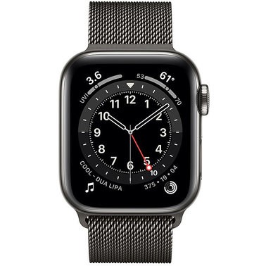 Apple Watch Series 6 LTE 40mm Graphite Stainless Steel Case with Graphite Milanese Loop (MG2U3)