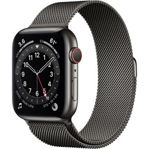 Apple Watch Series 6 LTE 40mm Graphite Stainless Steel Case with Graphite Milanese Loop (MG2U3)