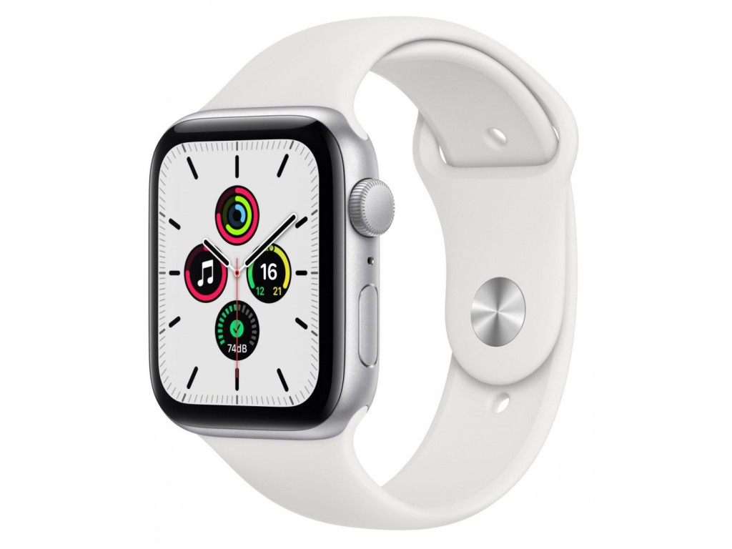  Apple Watch SE GPS 40mm Silver Aluminum Case with White Sport Band (MYDM2)