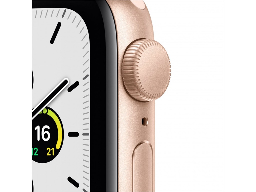 Apple Watch SE GPS 40mm Gold Aluminum Case with Pink Sand Sport Band (MYDN2)