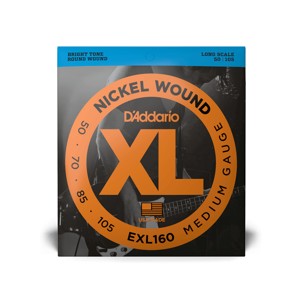 D`ADDARIO EXL160 XL NICKEL WOUND BASS MEDIUM (50-105)
