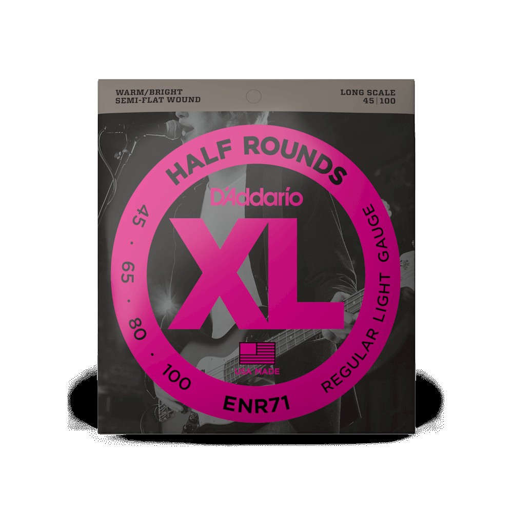 D`ADDARIO ENR71 XL HALF ROUNDS BASS REGULAR LIGHT (45-100)