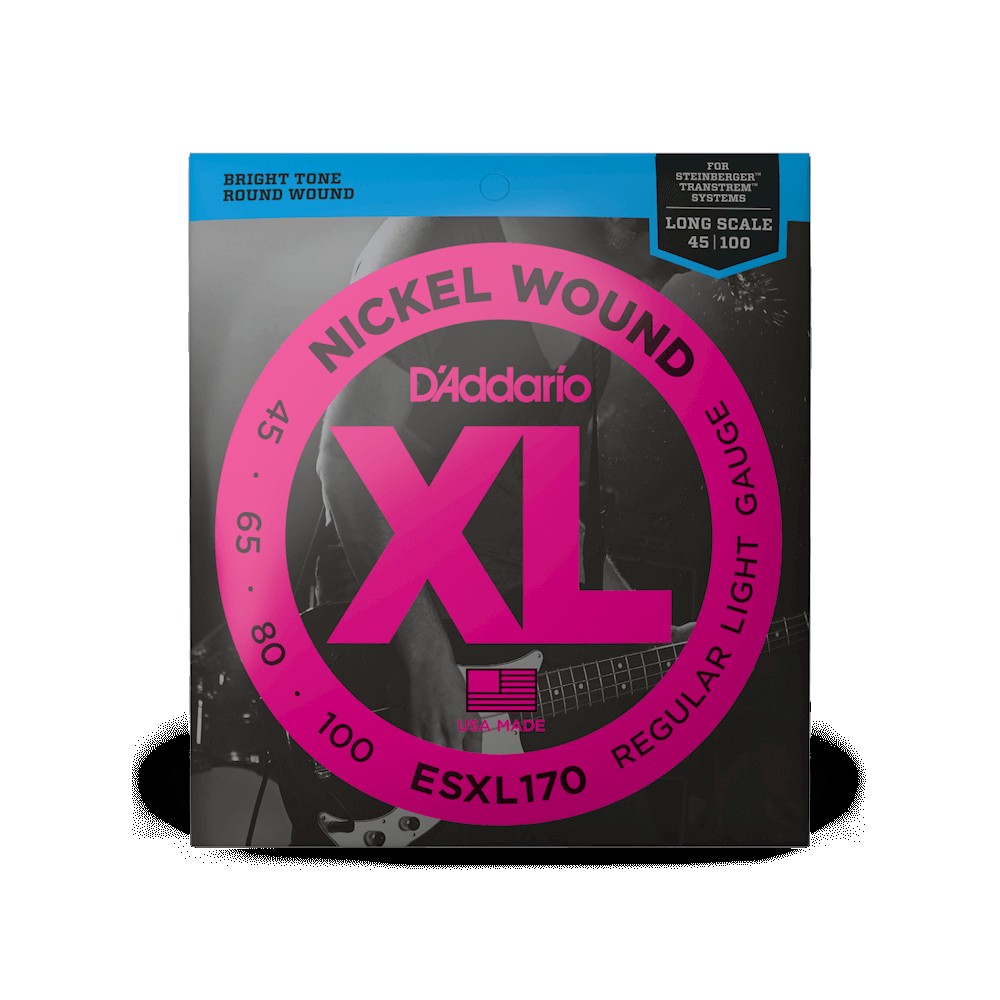 D`ADDARIO ESXL170 XL NICKEL WOUND BASS REGULAR LIGHT DOUBLE BALL END (45-100)