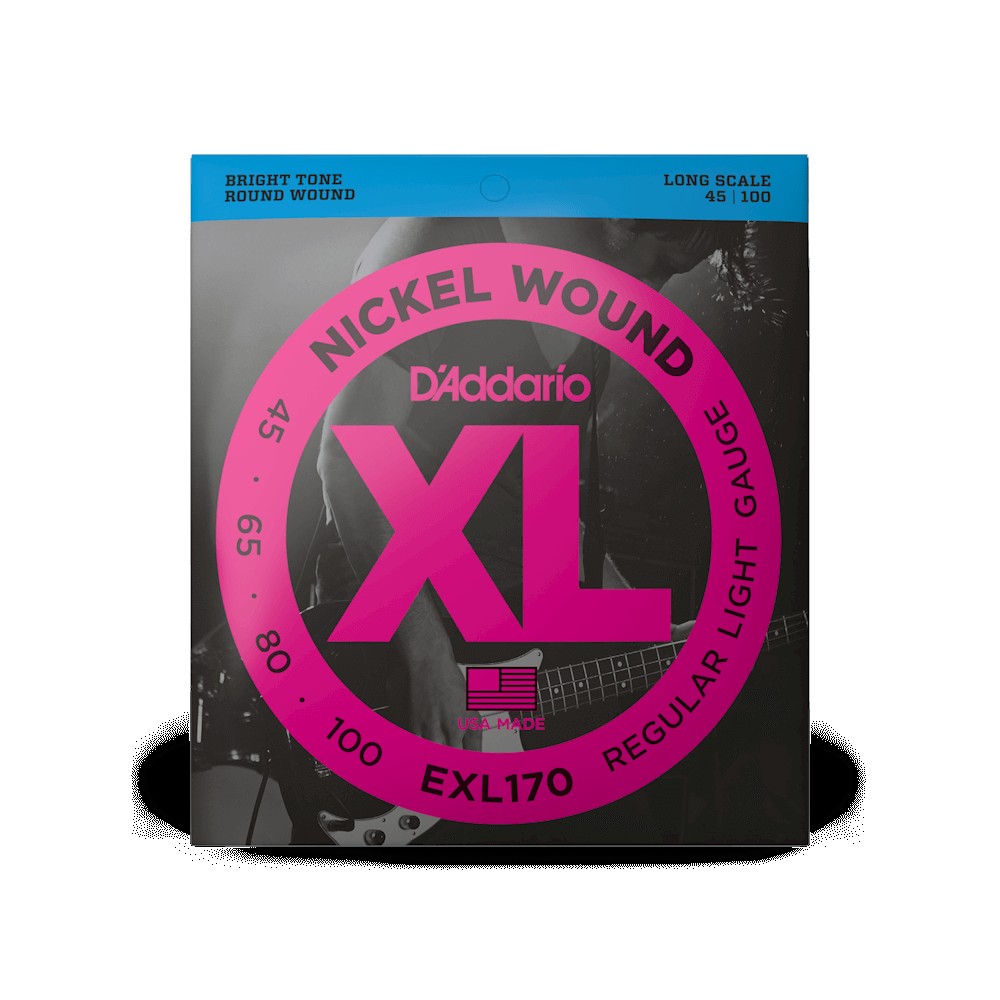 D`ADDARIO EXL170 XL NICKEL WOUND BASS REGULAR LIGHT (45-100)