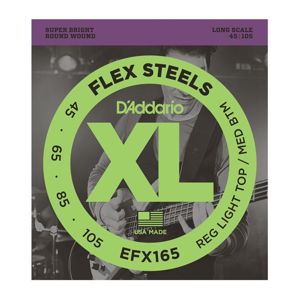 D`ADDARIO EFX165 XL PRO STEELS REG LIGHT TOP / MED BOTTOM (45-105)