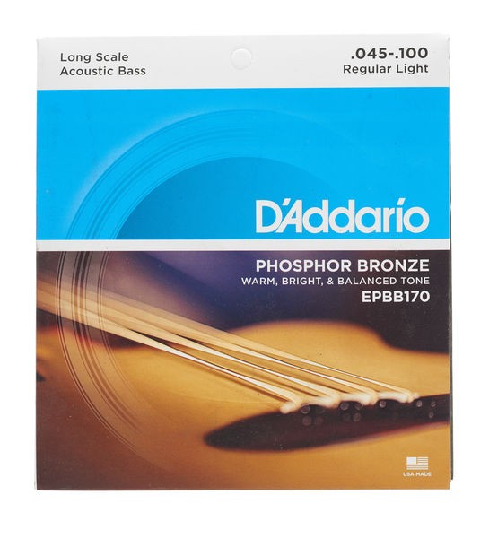 D`ADDARIO EPBB170 ACOUSTIC BASS PHOSPHOR BRONZE LIGHT 4-STRING (45-100)