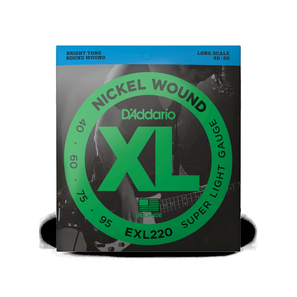 D`ADDARIO EXL220 XL NICKEL WOUND BASS SUPER LIGHT (40-95)