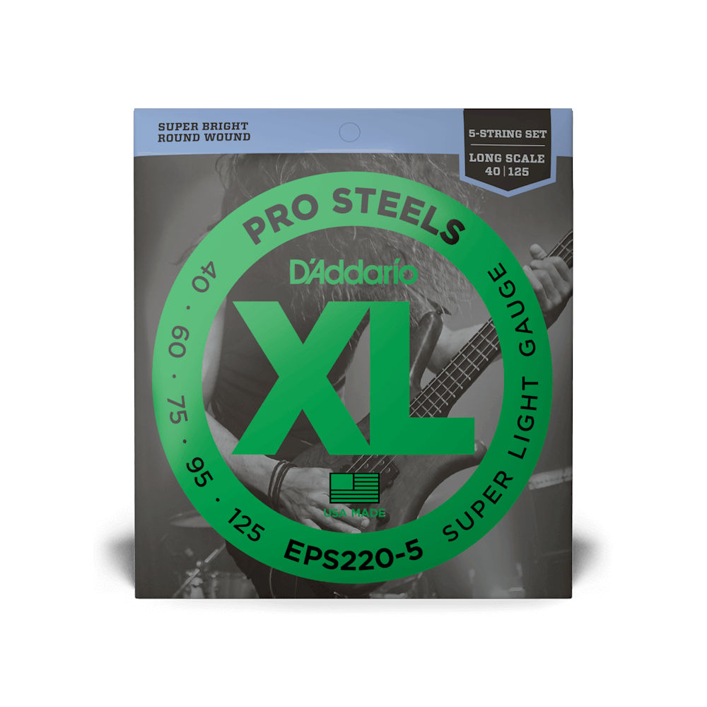 D`ADDARIO EPS220-5 XL PROSTEELS BASS SUPER LIGHT 5-STRING (40-125)