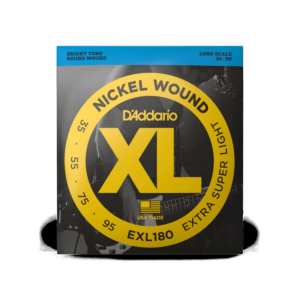 D`ADDARIO EXL180 XL NICKEL WOUND BASS EXTRA SUPER LIGHT (35-95)