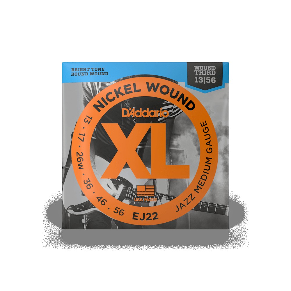 D`ADDARIO EJ22 XL NICKEL WOUND JAZZ MEDIUM (13-56)