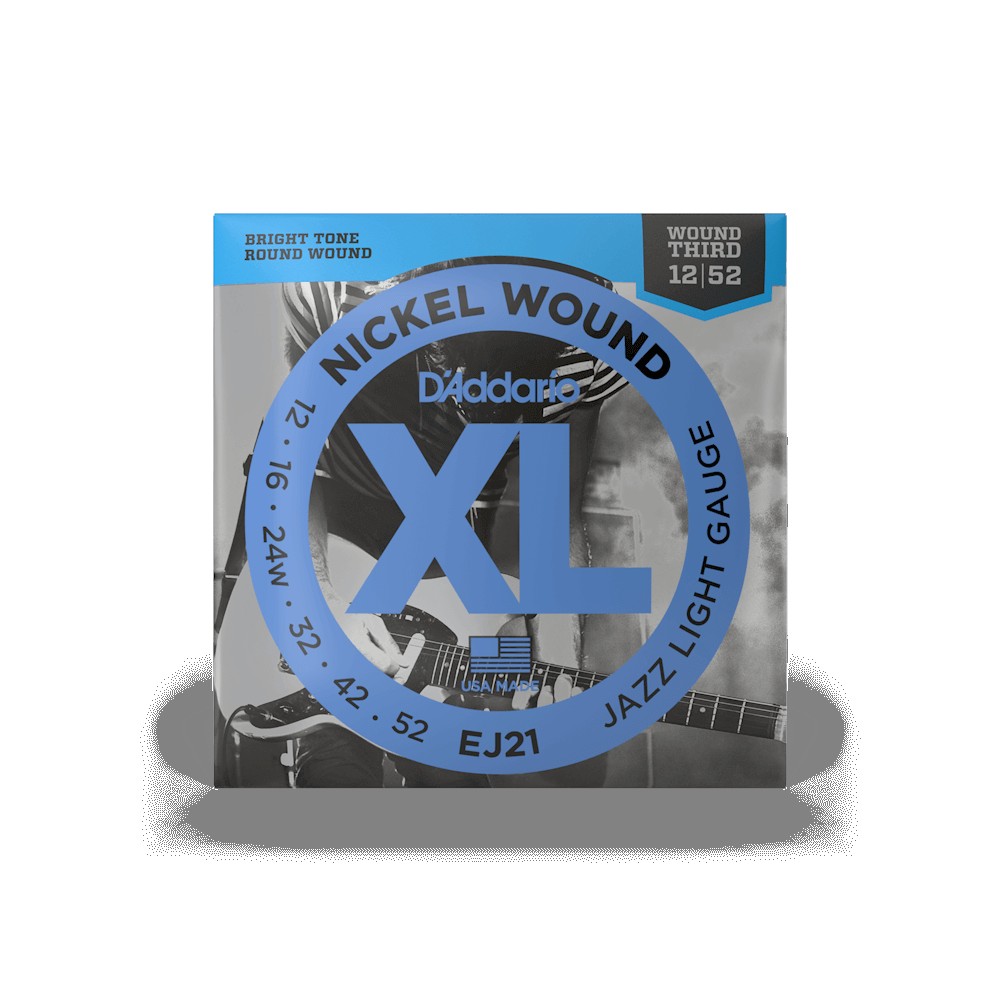 D`ADDARIO EJ21 XL NICKEL WOUND JAZZ LIGHT (12-52)