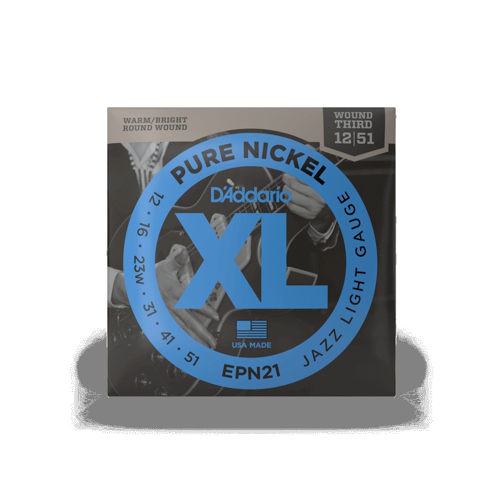 D`ADDARIO EPN21 XL PURE NICKEL JAZZ LIGHT (12-51)