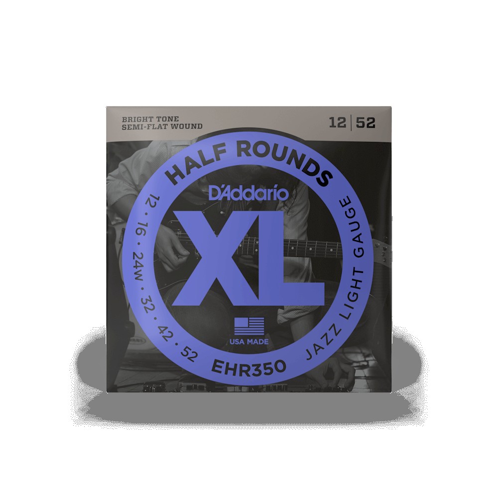 D`ADDARIO EHR350 XL HALF ROUNDS JAZZ LIGHT (12-52)