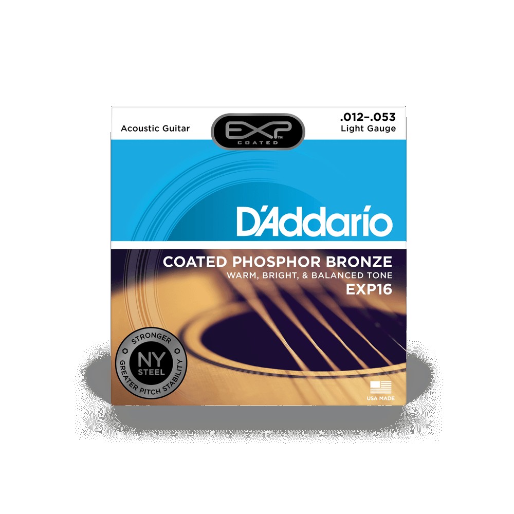 D`ADDARIO EXP16 EXP COATED PHOSPHOR BRONZE REGULAR LIGHT (12-53)