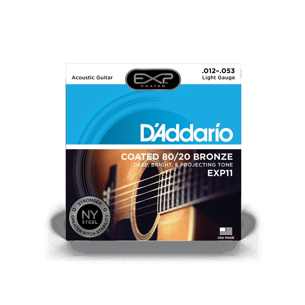 D`ADDARIO EXP11 EXP COATED 80/20 BRONZE REGULAR LIGHT (12-53)