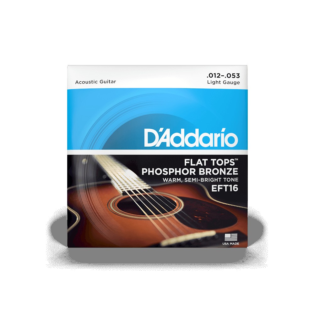 D`ADDARIO EFT16 FLAT TOPS PHOSPHOR BRONZE LIGHT (12-53)