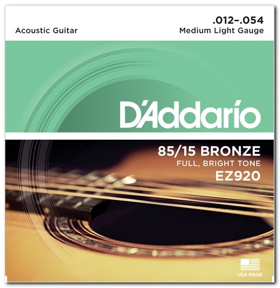 D`ADDARIO EZ920 85/15 BRONZE MEDIUM LIGHT (12-54)
