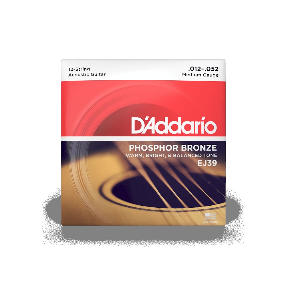 D`ADDARIO EJ39 PHOSPHOR BRONZE MEDIUM 12-STRING (12-52)
