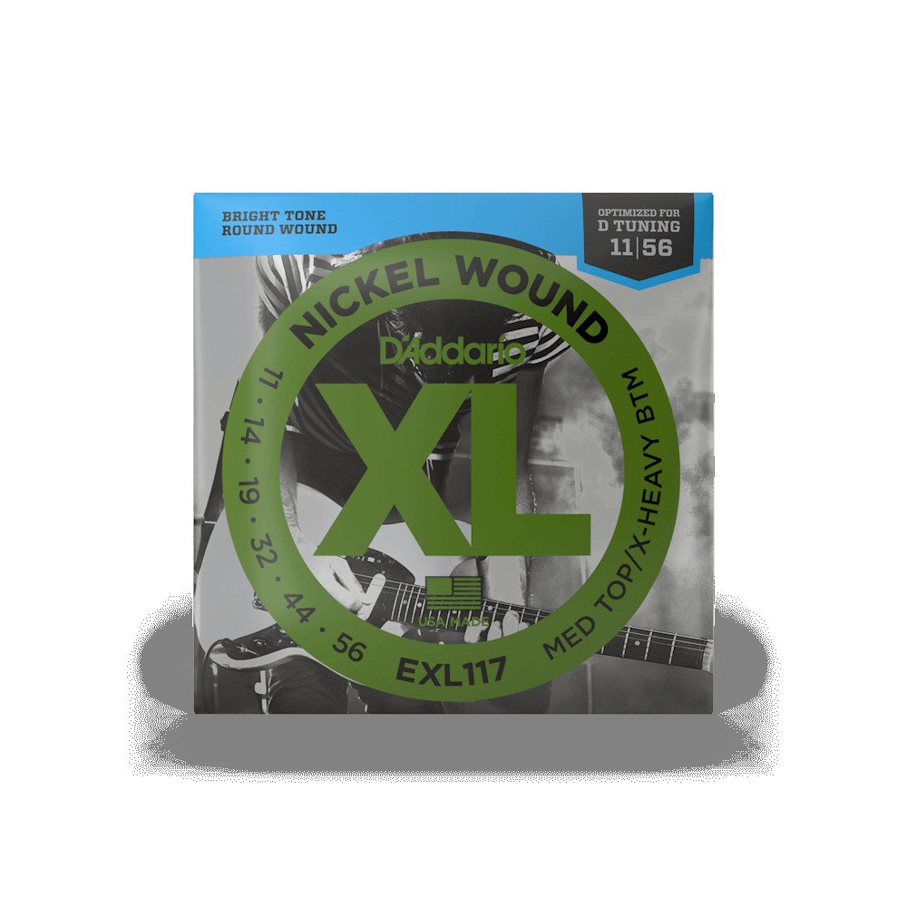 D`ADDARIO EXL117 XL NICKEL WOUND MEDIUM TOP / EXTRA HEAVY BOTTOM (11-56)
